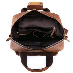 Premium Quality Custom Logo Genuine Leather Backpack For Men And <b>Women</b> Heavy Capacity <b>Laptop</b> <b>Bag</b> For School College & Travel - Product Image 4