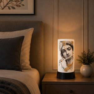 Krishna LED Night <b>Lamp</b> Acrylic Spiritual Table Light <b>USB</b> Touch Decorative Bedside Janmashtami Diwali Gift for Home Temple Office - Product Image 3