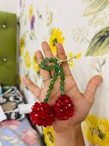 Fashion Embroidery Beaded Keychain Handmade Statement Accessory for <b>Purse</b> <b>Backpack</b> Luggage and Car Keys - Product Image 2