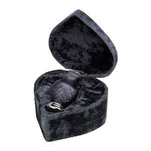 Urna de cremación de latón con acabado de mármol blanco, urna para cenizas con forma de corazón, caja de terciopelo, urnas funerarias por artesanía superior - Product Image 4