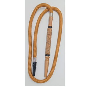 Manguera de Cachimba Yuoto Premium al por Mayor, Flexible, Beige Marrón, de Plástico, con Mango Largo de Corcho Natural - Product Image 5