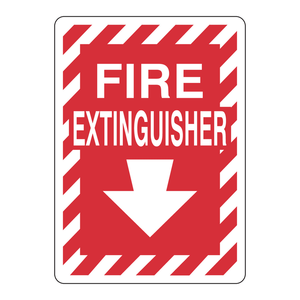 Panneau de signalisation d'extincteur BradyLite haute visibilité en PVC réfléchissant, durable, pour intérieur/extérieur - Product Image 3