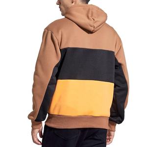 เสื้อสวมหัวขนแกะผู้ชายเสื้อกันหนาวหมวกแฟชั่นฤดูหนาวสายรัดคลุมด้วยผ้าเสื้อสเวตเตอร์บล็อกสีเสื้อกันหนาวหมวก - Product Image 3