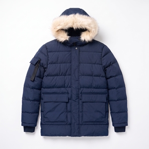 Veste matelassée réversible pour homme, chaude pour l'hiver, écologique, avec rembourrage en coton, logo sur le devant, style personnalisé - Product Image 4