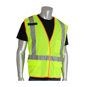 Chaleco de Seguridad Reflectante de Alta Visibilidad para Trabajo Nocturno, Precio de Fábrica, Personalizado, Impermeable, con Luz LED Intermitente, 100% Nailon/Poliéster - Product Image 5