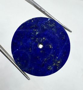 A K <b>Gems</b> Natural Blue Lapis Lazuli Watch Dial 31.50 mm Round One Sided Polished Watch <b>Face</b> Model ETH-1004 From Rajasthan - Product Image 5