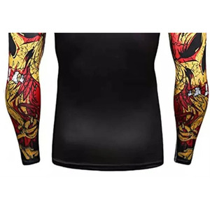 Camiseta de Compresión de Secado Rápido, Transpirable, de Tela Elástica, Manga Larga, para Entrenamiento, MMA, BJJ, Surf, Natación, Gimnasio - Product Image 3