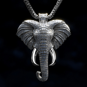 <b>Elephant</b> Charm Pendant Necklace Vintage Zinc Alloy Silver Plated Gold Tone Jewelry for <b>Gift</b> Party - Product Image 2