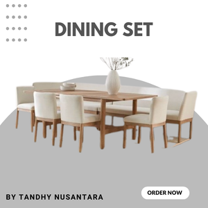 Juego de comedor súper cómodo con sillas de cojín de tela Juego de mesa de comedor para restaurante y muebles de comedor - Product Image 4