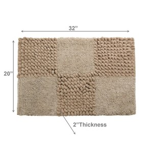 100% Pure Cotton <b>Bath</b> <b>Mat</b> Super Soft Plush <b>Absorbent</b> Tufted Modern Reversible Handmade Heavy Weight Washable Solid Color - Product Image 4