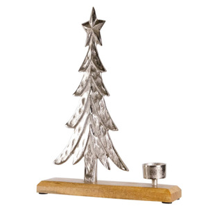 Downswept Tree with Star Topper Metal Christmas <b>Tealight</b> <b>Holder</b> Tree Metal <b>Tealight</b> <b>Holders</b> - Product Image 1