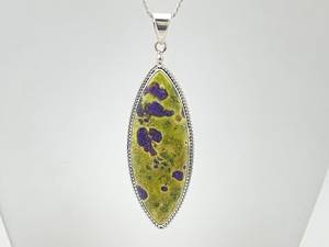 Pendentif en jaspe vert, argent sterling 925, fait à la main, 3,5 pouces, collier en pierres précieuses naturelles, bijoux fantaisie, cadeau pour femmes - Product Image 4