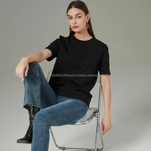 Cuello redondo Logo Camisas Calidad Pesado Oversize Tallas grandes Transpirable Punto Casual 100% algodón, Camiseta para hombres, ajuste suelto - Product Image 1