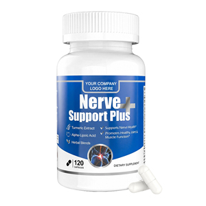 Approvisionnement direct usine : Complément alimentaire Nerve Support Plus en capsules, à base de curcuma, d'acide alpha-lipoïque et de mélange d'herbes, pour adultes - Product Image 1