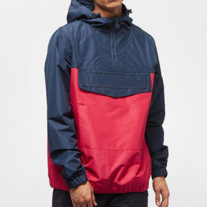 Designer Half Zipper Jacket Men <b>Black</b> Solid Color Jacket Lightweight <b>Windbreaker</b> Jacket - Product Image 6