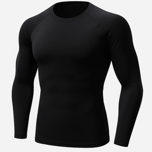 Camiseta de Compresión de Manga Larga para Hombre, Absorbe la Humedad, Elástica en 4 Direcciones, para Gimnasio, Running, Fitness, Ropa Deportiva, Personalizable OEM ODM - Product Image 3