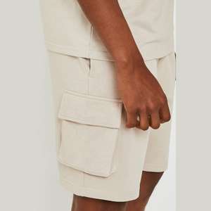 ชุดออกกำลังกายแบบยีนส์ฟอกสี เสื้อยืด กางเกงขาสั้น ชุดวิ่ง ชุดออกกำลังกายผู้ชาย กางเกงขาสั้นผ้าฝ้าย ระบายอากาศได้ดี - Product Image 3