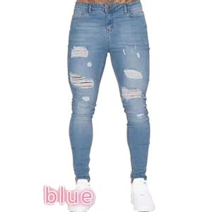 กางเกงยีนส์ผู้ชายแบบสั่งทำ OEM ลวดลาย 3 มิติ สีเข้ม ทรงลำลอง เอวยางยืด เหมาะสำหรับสตรีทแวร์และชุดทำงาน - Product Image 4