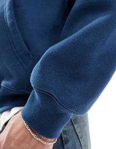 High Quality 350g 100% Cotton Breathable Eco-Friendly Hoodie Embroidered Zipper <b>up</b> Long Pullover Fashionable Oversized Design - Product Image 5