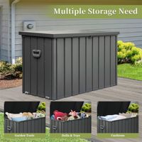 200 gallons boîte de rangement extérieure grand bac de rangement pour patio caractéristiques étanches pour coussins coussins outils de jardin verrouillable
