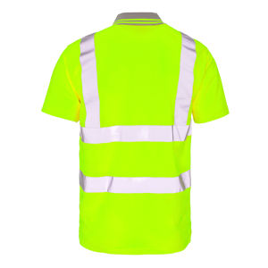 Top Selling <b>Hi</b> <b>Vis</b> Safety Polo <b>Shirt</b> for Mechanic and Industrial Work with Reflective Stripes Flame Retardant Yellow Workwear - Product Image 4