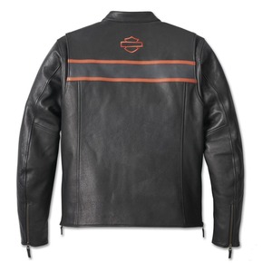 Harley MEN`S VICTORY LANE II LEATHER <b>JACKET</b> - BLACK - Product Image 3