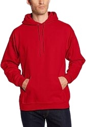 Sudadera con Capucha Roja para Hombre, Corte Regular, Estilo Casual para Otoño, Material de Felpa, Diseño con Bolsillos, Tejido de Punto - Product Image 3
