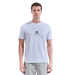 T-shirt côtelé à manches courtes pour homme, col rond, léger, extensible, décontracté, pour tous les jours, entraînement physique, voyage, plein air - Product Image 1