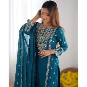 Ensemble pour femme Beautiful Party Wear Top-Bottom et Dupatta - Product Image 6