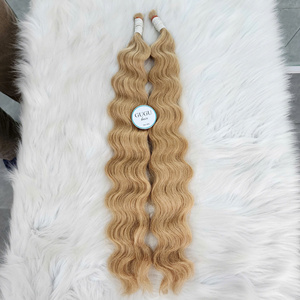 Extensiones de Cabello Vietnamita 100% Virgen al por Mayor, Cabello a Granel Estilo Ondulado Profundo de 24 Pulgadas, Cabello Crudo con Cutícula Completa - Product Image 4