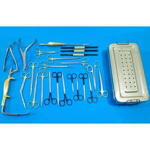 Kit d'instruments de chirurgie esthétique pour lifting du visage et lifting des sourcils, 25 pièces, ciseaux chirurgicaux, râpes, pinces, acier inoxydable - Product Image 1