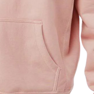 <b>Mens</b> Heavyweight Cross-Grain Hoodie Dusty <b>Pink</b> Premium Cotton Fleece Pullover <b>Sweatshirt</b> Custom Logo OEM ODM Casual Winter 380g - Product Image 6