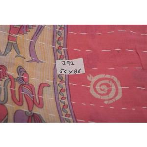 Cotton <b>Kantha</b> Quilt Handmade Indian Vintage Bedspread Reversible <b>Throw</b> Blanket Farmhouse Decor - Product Image 6