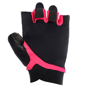 Gants de cyclisme demi-doigts noirs et roses en maille respirante unisexe pour l'été et le fitness - Product Image 2