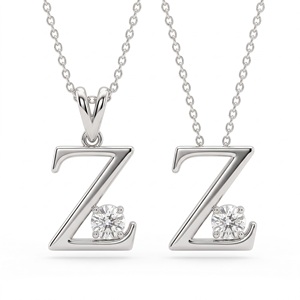 จี้เพชรตัวอักษร Z ทองคำ 18K 14K 10K ขายดีอันดับต้นๆ เพชรทรงกลมเจียระไนแบบบริลเลียนท์ เพชรเลี้ยงในห้องปฏิบัติการและเพชรธรรมชาติ เครื่องประดับแฟชั่นทันสมัย ของขวัญ - Product Image 4