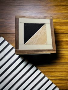 Handcrafted Wooden and Resin Jewelry Storage <b>Box</b> Modern Geometric Decorative <b>Keepsake</b> <b>Box</b> <b>for</b> Rings Earrings Necklaces and Gifts - Product Image 5