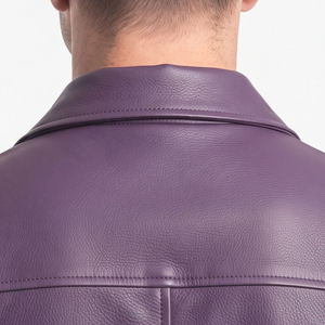 Gilet d'extérieur pour homme en cuir véritable réversible, respirant, imperméable et coupe-vent, style hip-hop, pour la pratique du vélo - Product Image 5