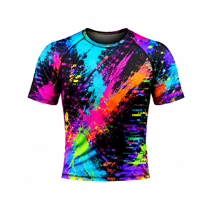 T-shirt de sport respirant à compression pour femme, manches courtes, anti-UV, pour entraînement, course à pied, gym, séchage rapide - Product Image 1