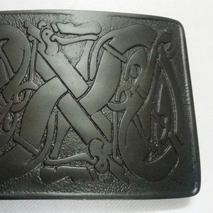 Nueva Hebilla de Cinturón Escocesa con Acabado Negro y Patrón Celta Entrelazado, Venta al por Mayor de Fábrica 2026 - Product Image 4