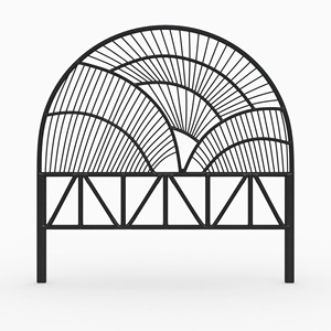 Tête de lit en rotin naturel, tête de lit courbée, têtes de lit décoratives pour chambre d'enfants et d'adultes - Product Image 2