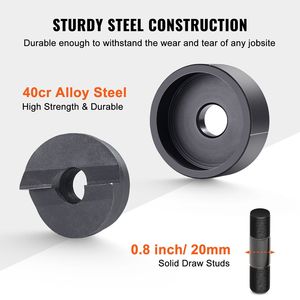 Set di Utensili KO F a 4 Pezzi per Taglio Idraulico di Tubi da 1/2\", 3/4\", 1\", 1-1/4\", Kit Perforatore per Condotti, Attrezzi per Lamiere Metalliche - Product Image 3