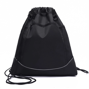 Logo Gym Sack Basketball <b>Backpack</b> Waterproof Sports Drawstring Bag Portable Folding Style - Product Image 1
