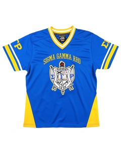 Maillot de football américain classique personnalisé en maille respirante, sublimation, manches courtes, protection UV, anti-humidité, maillot d'équipe - Product Image 2