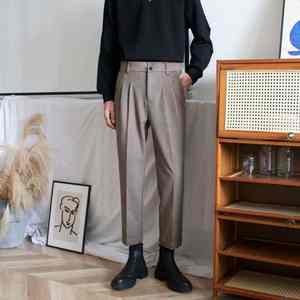 Pantalones de Traje para Hombre, Estilo Casual de Negocios, Impermeables, de Invierno, Corte Recto, Largos, Ajustados - Product Image 4