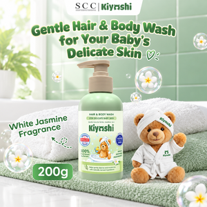 Shampoo et gel douche pour bébé Kiyoshi 2-en-1 200g, pH équilibré, doux pour les cheveux et le corps, vente en gros, fabriqué au Vietnam - Product Image 1