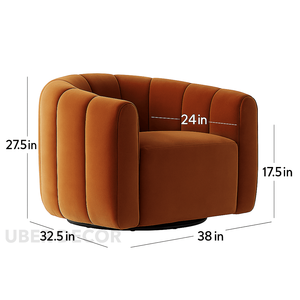 Serenity Curve Mid-Century Modern Japandi-Inspirado Chaise Lounge Chair - Product Image 1