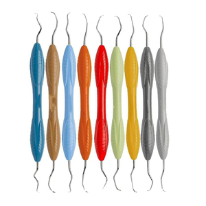 Kit d'hygiène dentaire Gracey Curette 9 pièces |   Poignées en silicone Ergo Sense de qualité supérieure |   Scalpels chirurgicaux réutilisables de qualité médicale pour le détartrage - Product Image 1