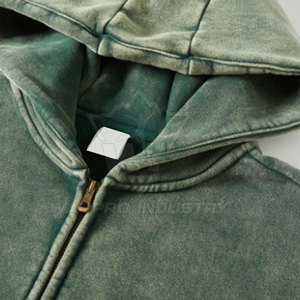 High Quality Design Acid Wash Hoodie Cotton Blend Fabric With Durable <b>Stitching</b> And Comfortable Loose Fit For Everyday Wear - Product Image 2