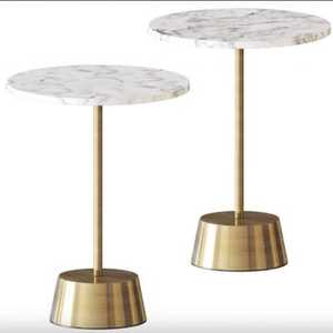 Mesa Auxiliar Redonda de Metal Estilo Nórdico Moderno, Bandeja de Esmalte Verde Azulado, Patas de Trípode Doradas, Mesa de Centro Minimalista para el Hogar - Product Image 3