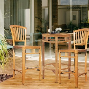 Premium Teak Wood Bar <b>Stools</b> - Handcrafted Spindle-<b>Back</b> Design Wholesale - Product Image 4